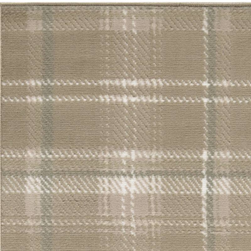 HomeRootsPlaid Cottage Runner Area Rug - 144' X '27' X '0.5