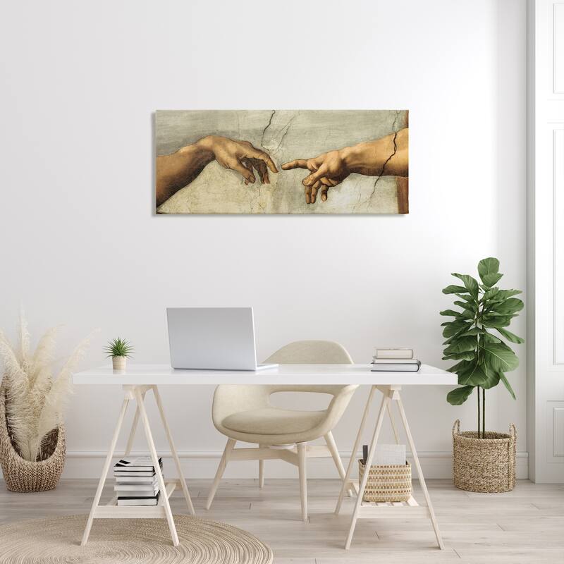 Stupell Hands of The Creation Of Adam Religious Painting Canvas Wall Art