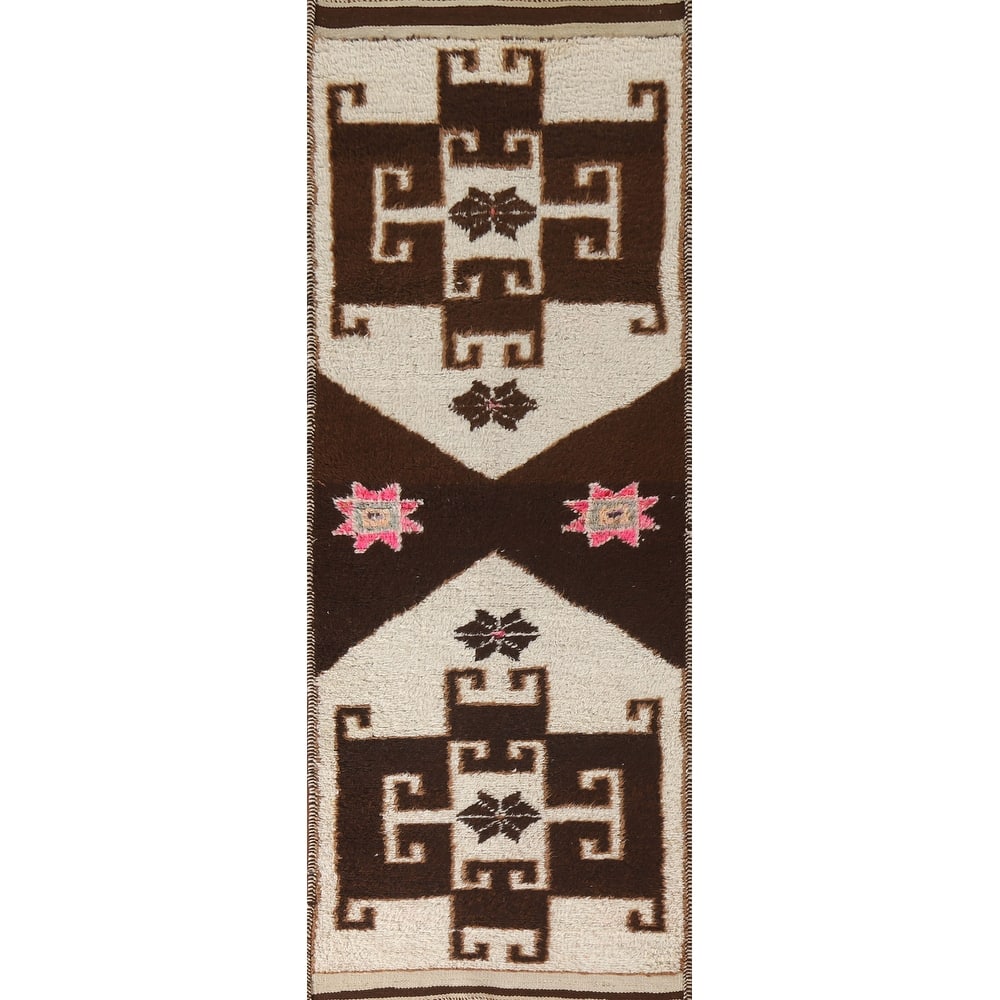 Anatolian Turkish Runner Rug Hallway Handmade Wool Carpet - 3'2"x 10'1"