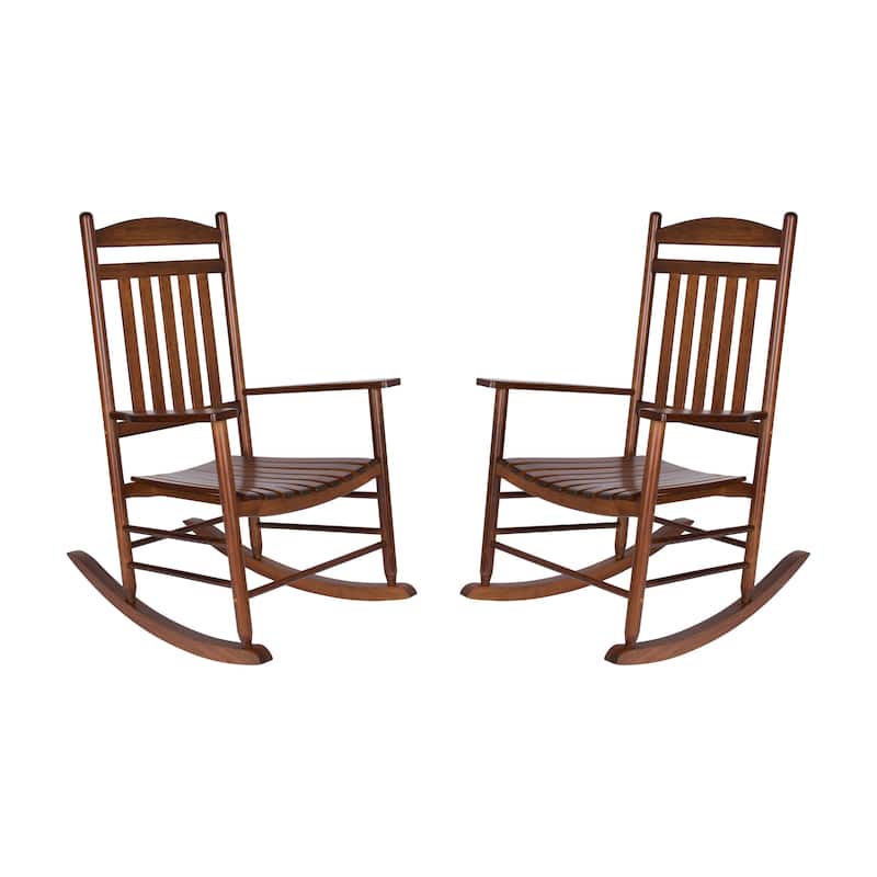 Veranda Poplar Outdoor Rocking Chair (Set of 2) - Oak