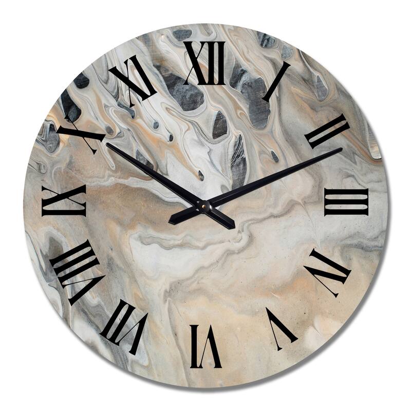 Designart 'Abstract Marble With Copy Space' Modern wall clock