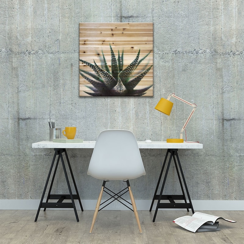 Green Topaz Plant Print On Wood by 83 Oranges - Multi-Color