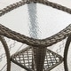 preview thumbnail 14 of 13, Corvus Salerno Outdoor 22-inch Wicker Glass Table