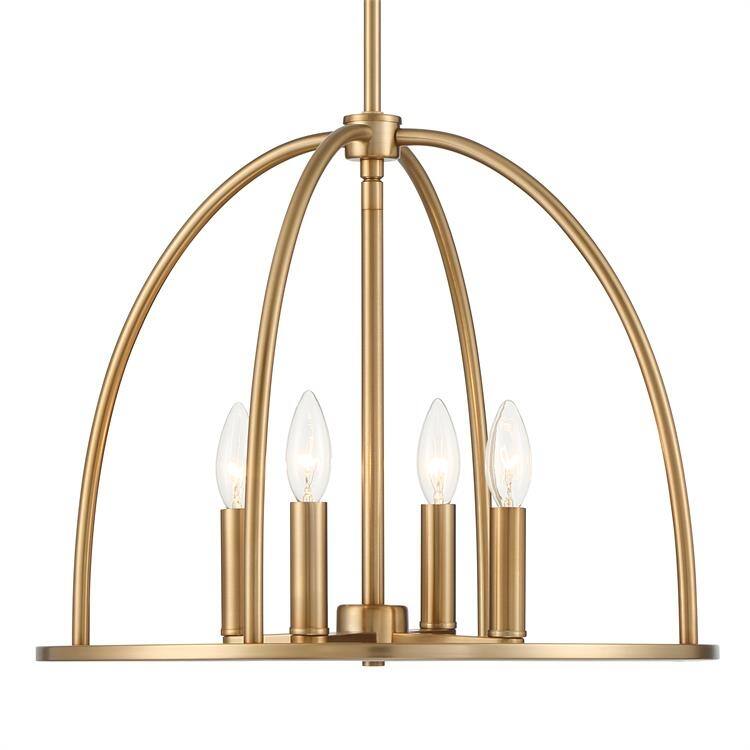 Abbott 4 Light Vibrant Gold Chandelier - 18.25'' W x 14.75'' H - 18.25'' W x 14.75'' H