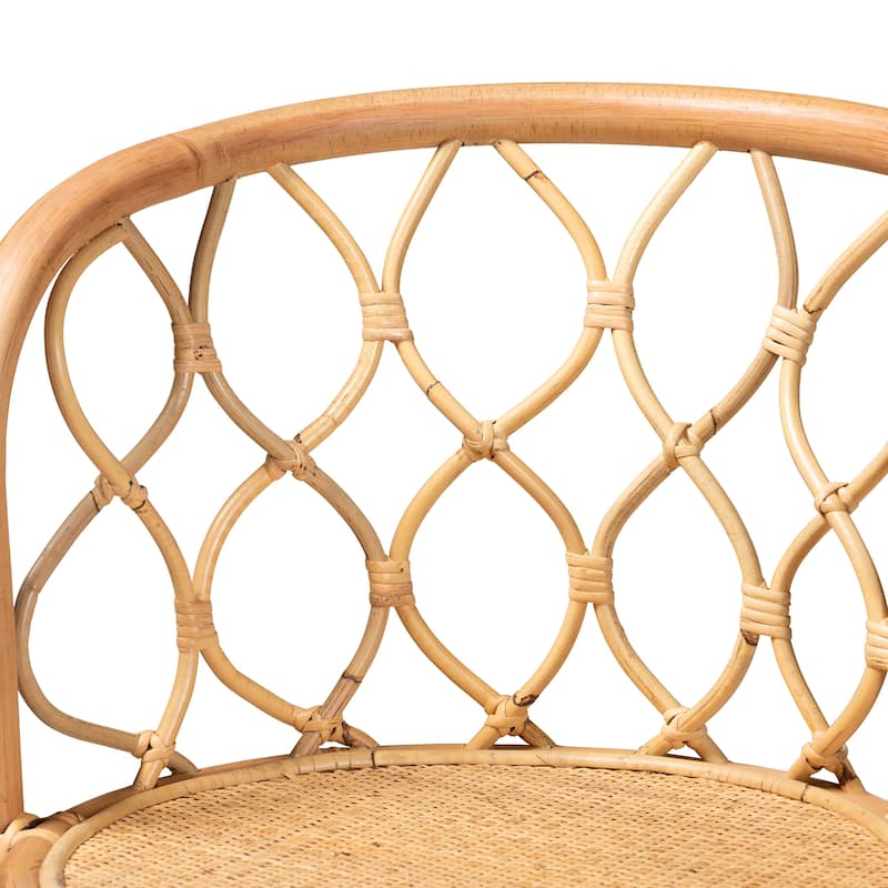 Diana Modern and Contemporary Natural Finished Rattan Counter Stool
