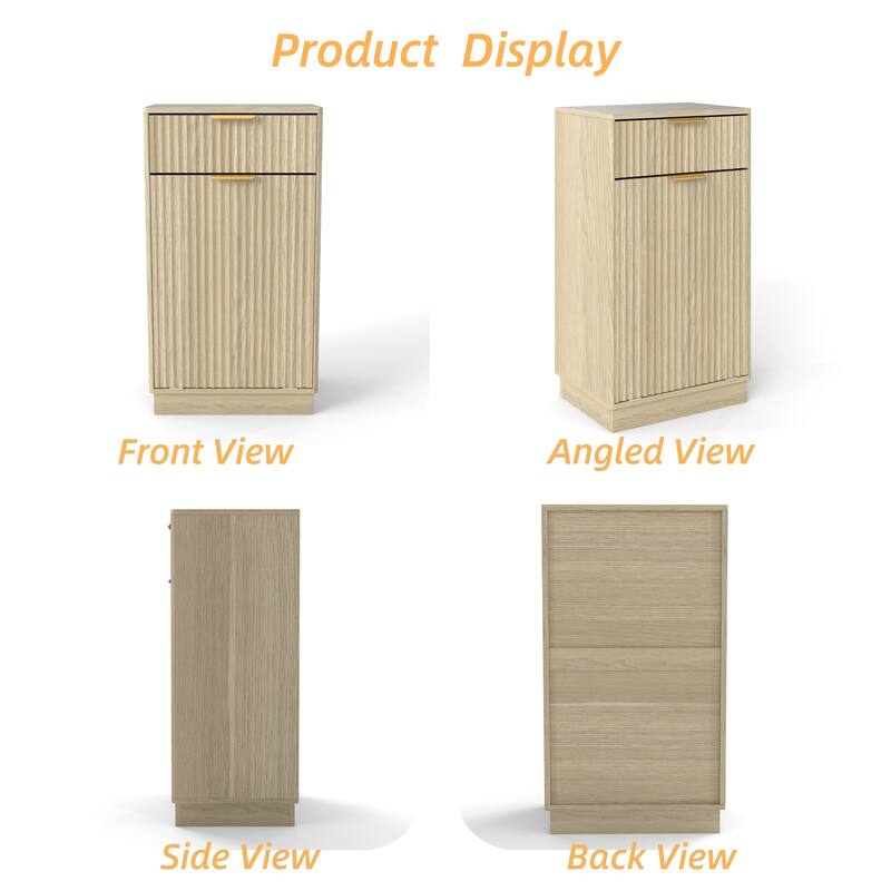 10-Gallon Woodgrain Tilt-Out Trash Can Cabinet