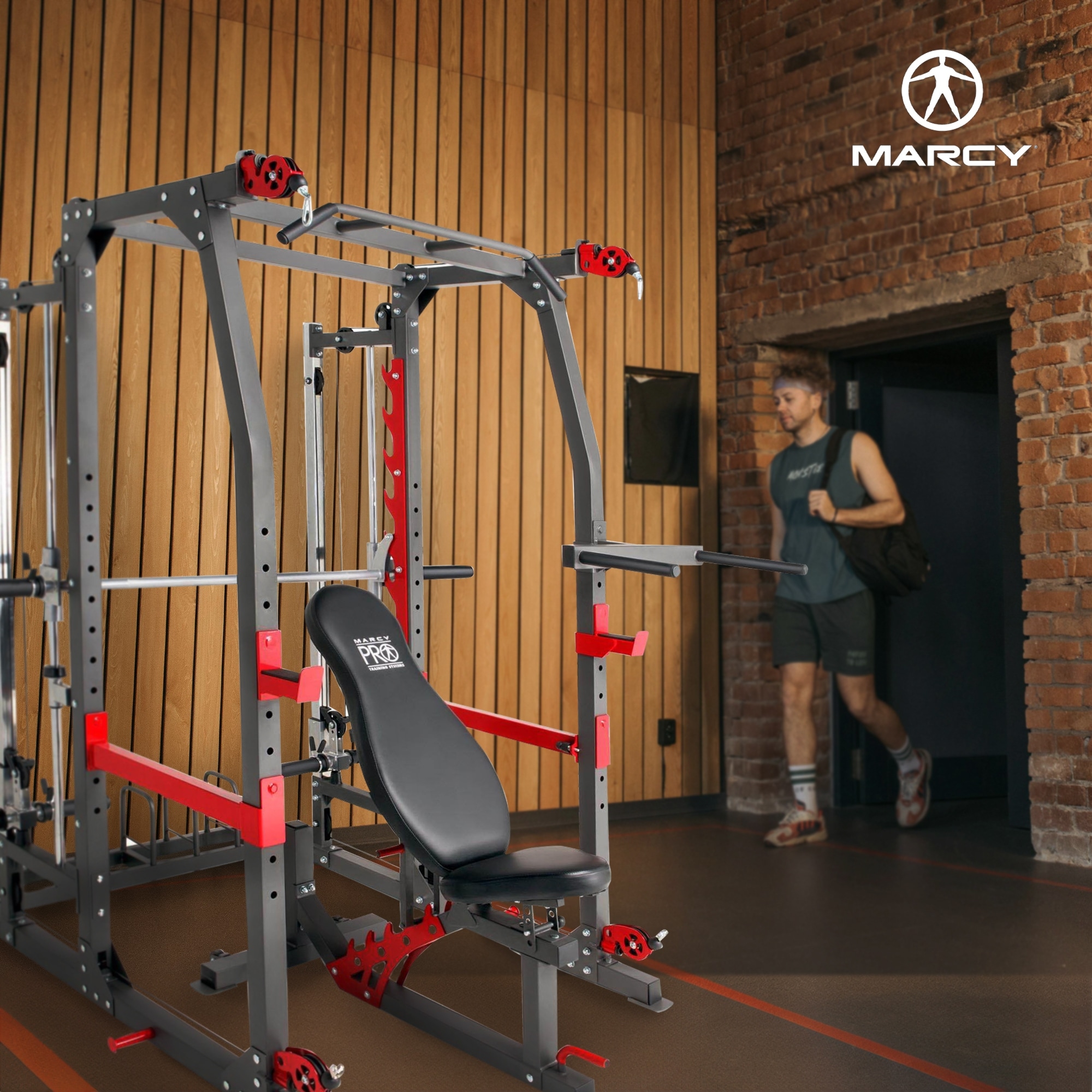 Marcy Pro Smith Machine Weight Bench Home Gym Total Body Workout Training System 390 Bed Bath Beyond 35681472