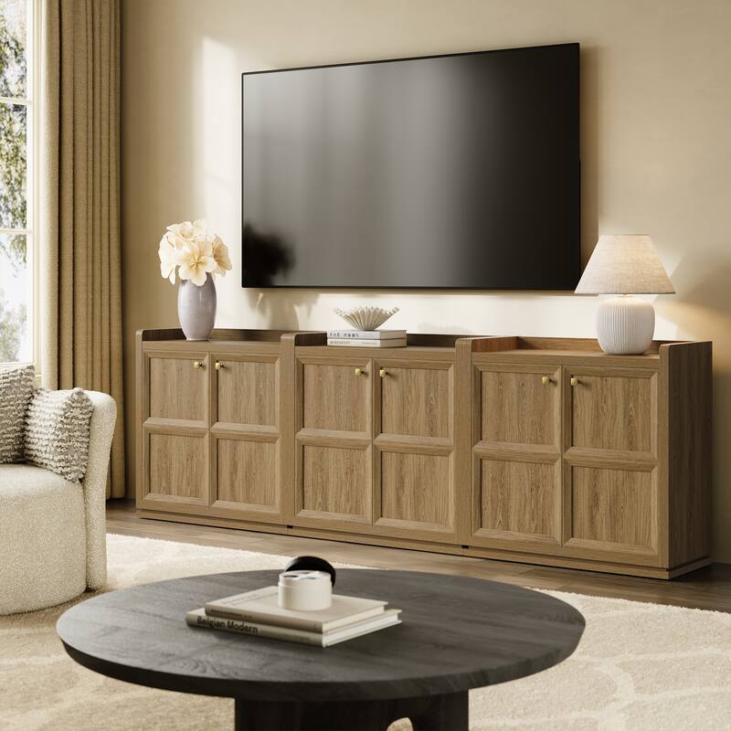 Multifunctional Minimalist Side Cabinet with 3D Design