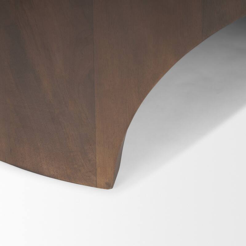 Shima Round Brown Wood W/Arched Legs Coffee Table - 45.0L x 45.0W x 16.0H