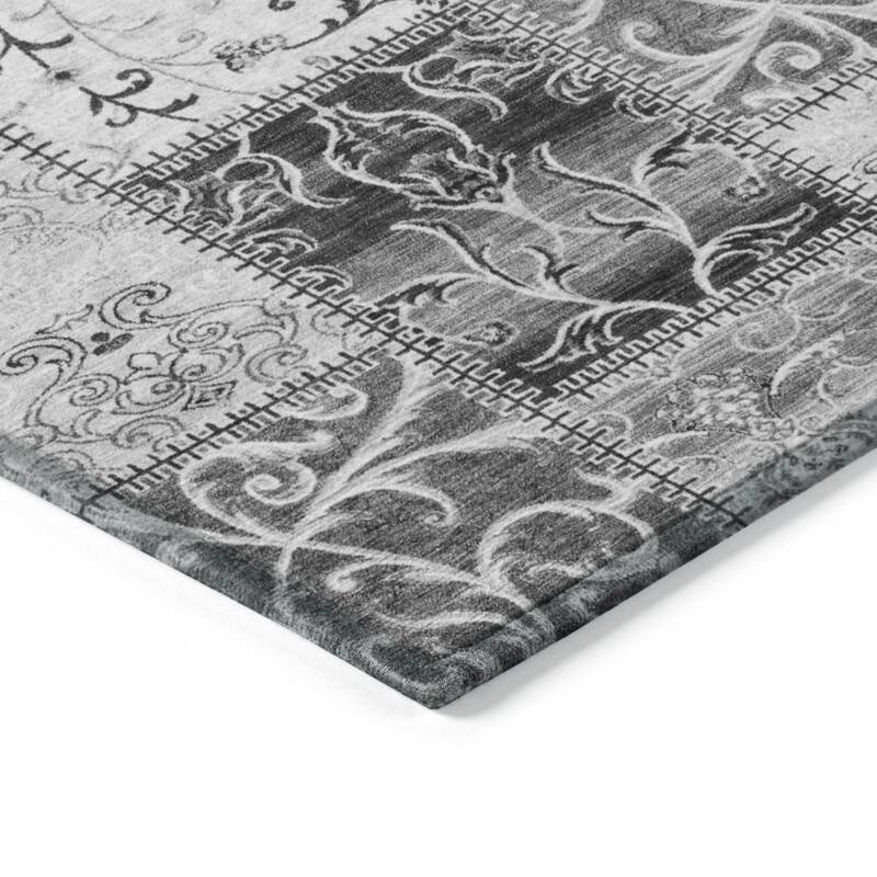 Garo Patchwork Weather Resistant Blended Style Outdoor Rug