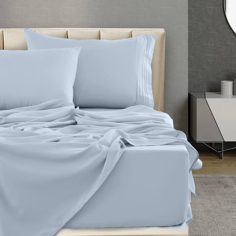 6 Piece Bed Sheet Set Deep Pocket Ultra Soft Microfiber Bedding Sheets