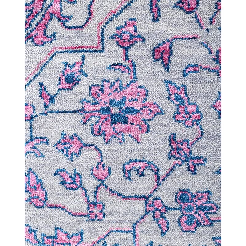 Ikat One-of-a-Kind Hand-Knotted Area Rug - Gray, 8' 1" x 10' 4" - 8' 1" x 10' 4"