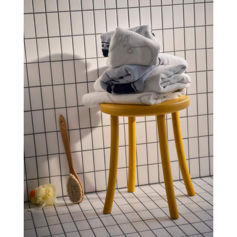 Moomin by Arabia Bath Towel 27.5x55in Moominpappa Grey - 27.5 x 55"