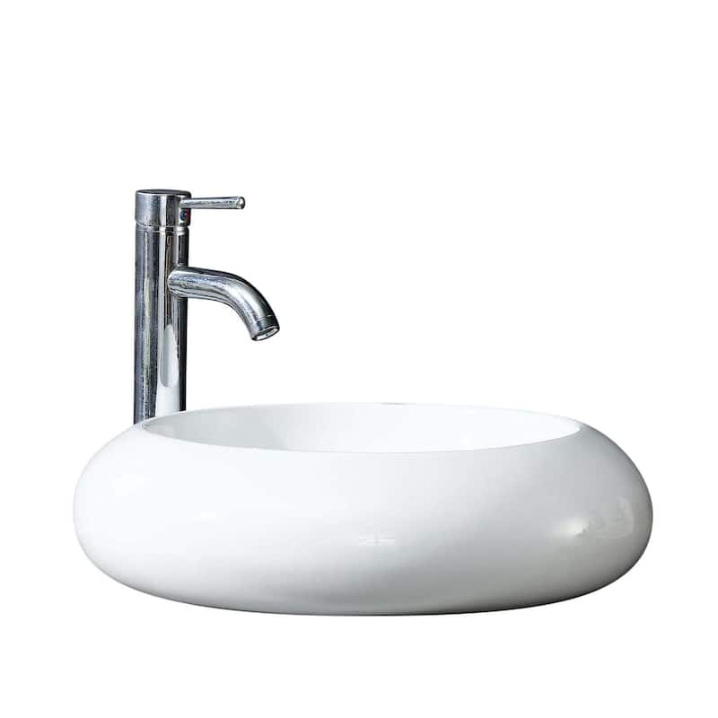 Fine Fixtures Stylish Vitreous-China White Vessel Sink