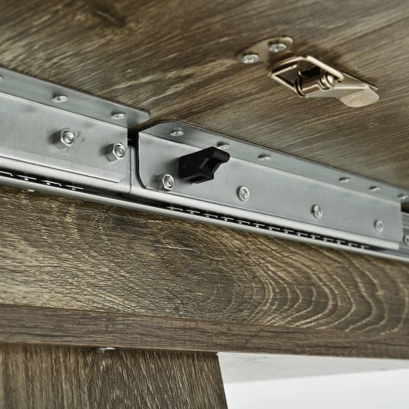 43.3"-59" Extendable Round Dining Table with Storage Shelf