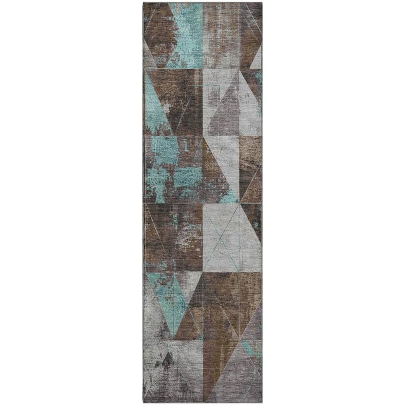Premium Washable Super Soft Contemporary Mosaic Mayfield Rug
