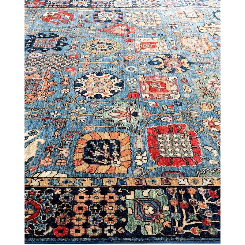Serapi One-of-a-Kind Hand-Knotted Area Rug - Light Blue, 8' 0" x 9' 8" - 8' 0" x 9' 8"