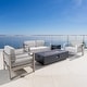 preview thumbnail 31 of 46, Cape Coral 5-piece Outdoor Fire Pit Chat Set by Christopher Knight Home
