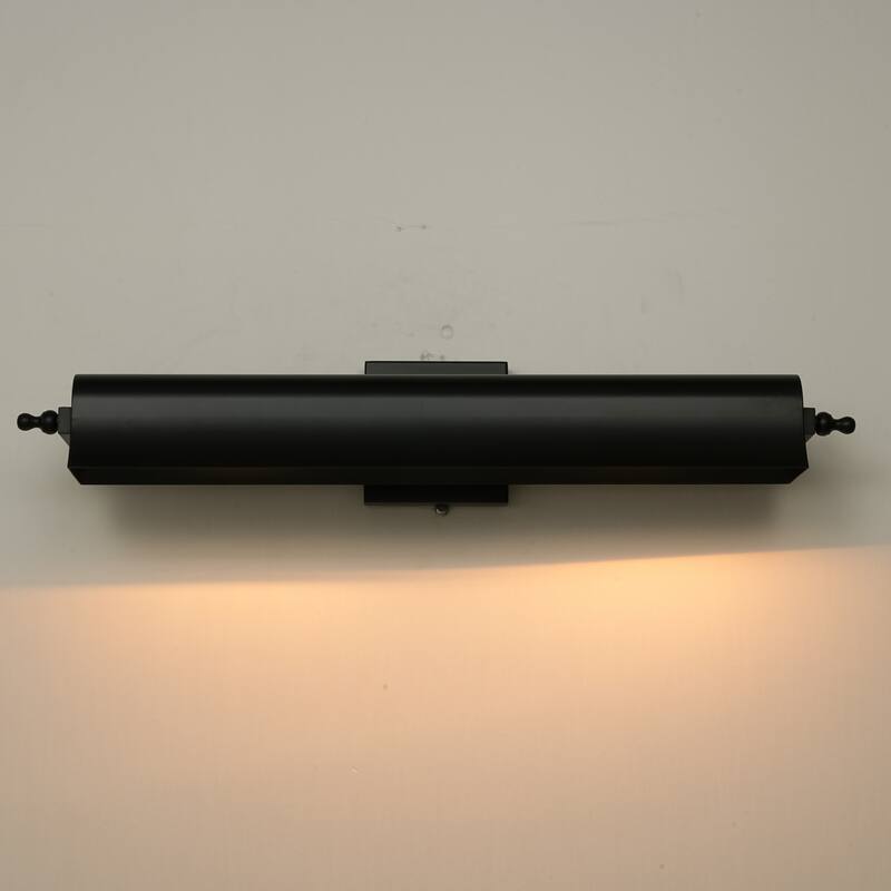 2-Light Black/Glod Modern Metal Wall Sconce with Sleek Cylindrical Design for Living Room & Bedroom
