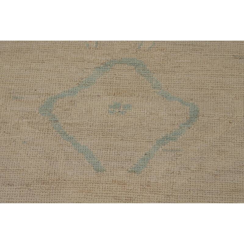 Vegetable Dye Oushak Turkish Area Rug Bedroom Handmade Wool Carpet - 8'4"x 9'10"