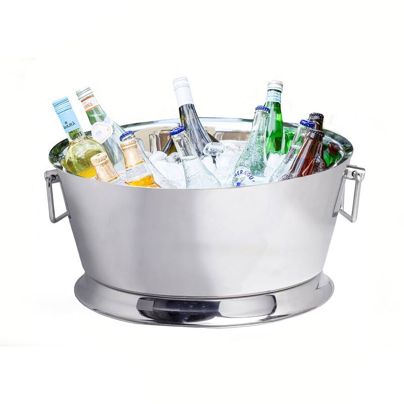 Sol Living Stainless Steel Beverage Tub for Parties Ice Bucket