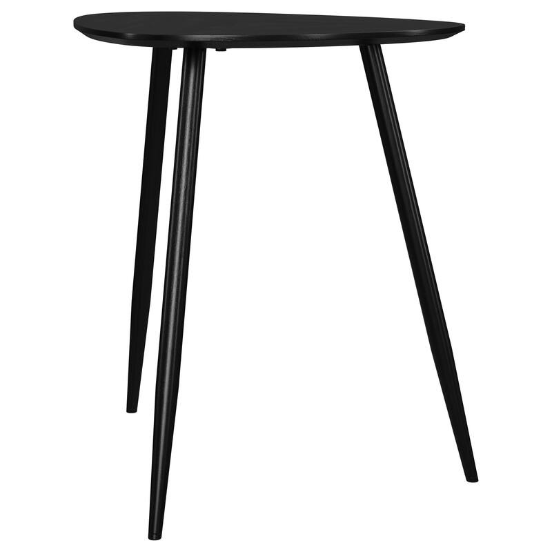 Xander Black Triangular Solid Wood End Table