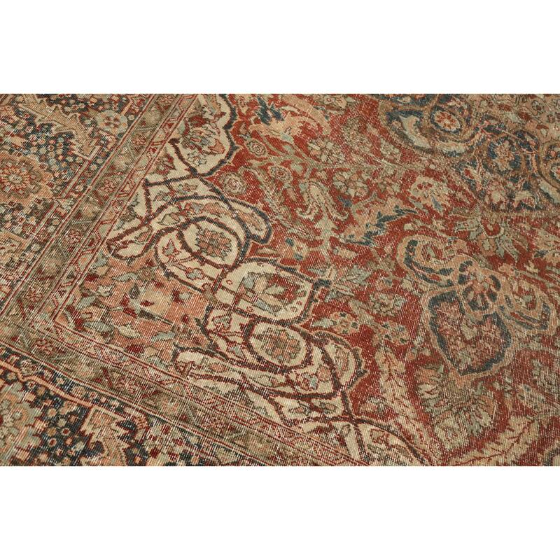 Hand Knotted Oriental 100% Wool Carpet Traditional Floral Oranges & Rust Bakhtiari Area Rug - 11' 6'' X 8' 6''
