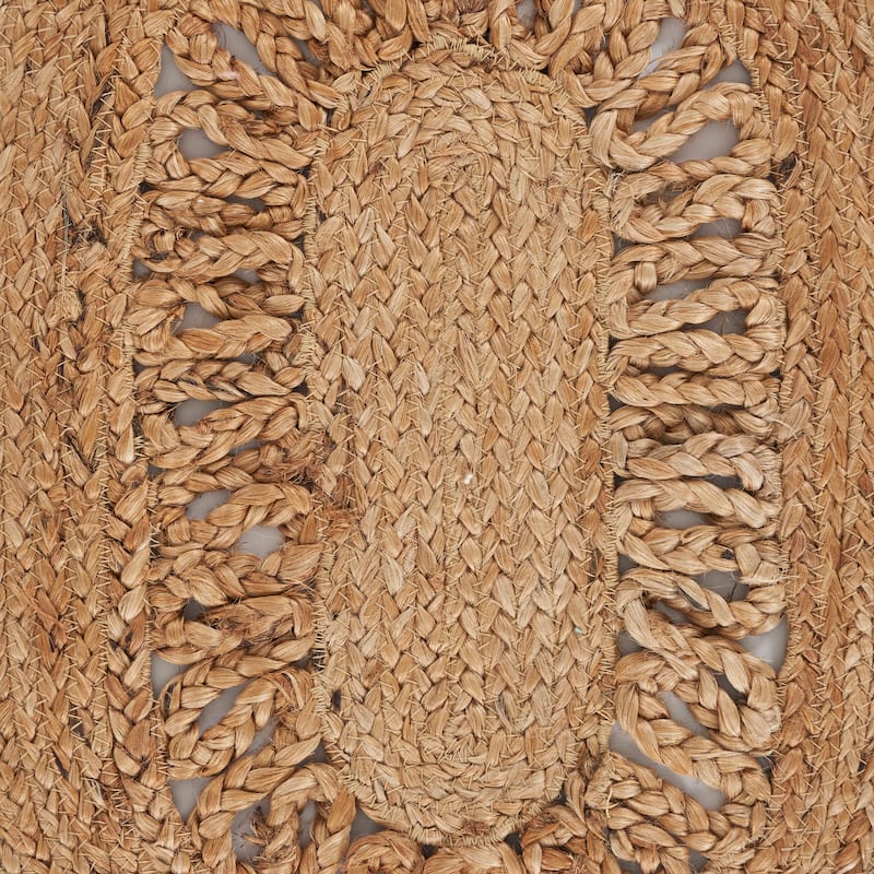 Sevita Natural Fiber Braided Border Jute Placemats, Sets of 4 - 13" x 19"