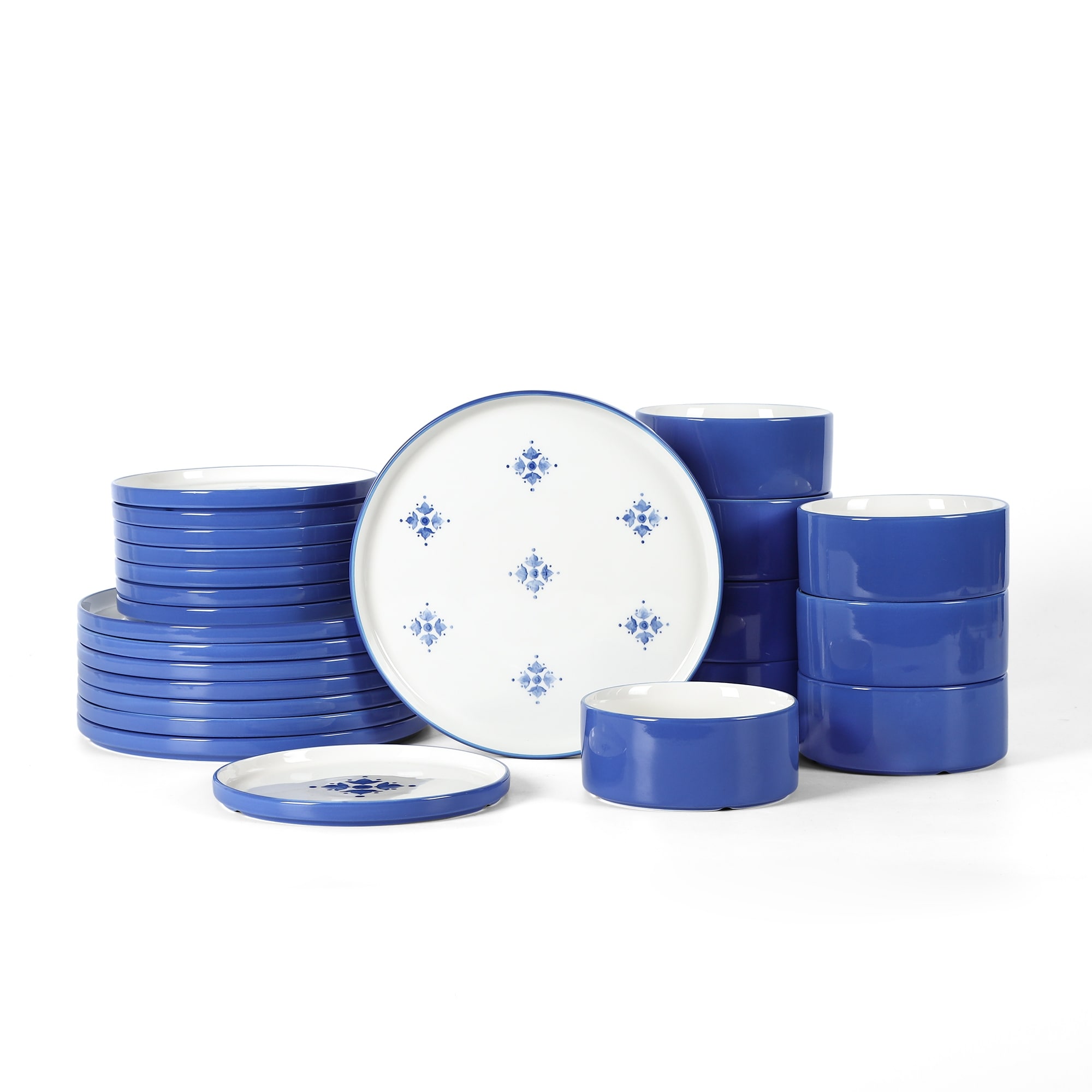 Stone Lain Cobalt Porcelain Dinnerware Set