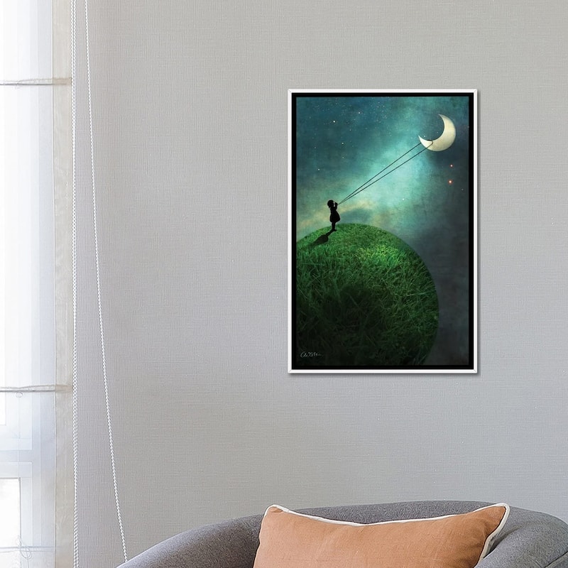 iCanvas "Chasing The Moon" by Catrin Welz-Stein Framed Canvas Print