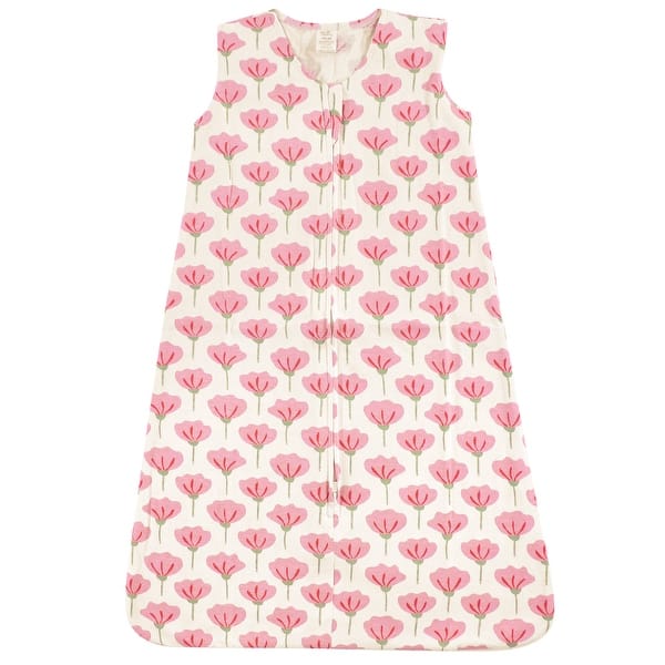 slide 1 of 1, Touched by Nature Baby Girl Organic Cotton Sleeveless Wearable Sleeping Bag, Sack, Blanket, Tulip 0-6 Months - Tulip