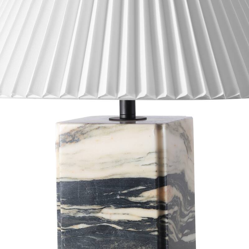 SAFAVIEH Couture Mackenzie Square Marble Table Lamp - 16"W x 16"D x 25"H