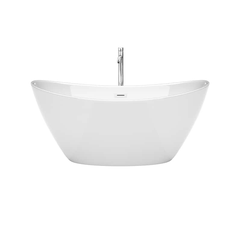 Wyndham Collection WCBTE652060-ATP Dorrit 60" Free Standing Acrylic