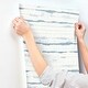 preview thumbnail 5 of 5, A-Street Prints Destin Blue Stripe Wallpaper