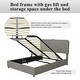 preview thumbnail 19 of 23, Upholstered Platform Queen Size Hydraulic Storage Bed, Lychee Velvet