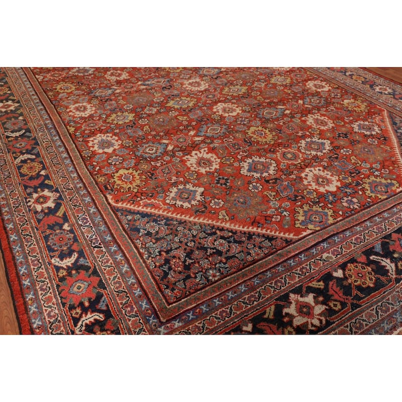 Pre-1900 Antique Sultanabad Large Rug Hand-Knotted Wool Carpet - 10'5"x 13'11"