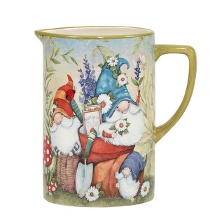 Certified International Garden Gnomes 80 oz. Pitcher - 80oz
