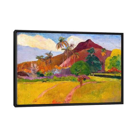 iCanvas "Tahitian Landscape" by Paul Gauguin Framed Canvas Print