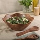 preview thumbnail 9 of 11, Gibson Home Sandhurst 3-Piece Acacia Wood Salad Bowl Set - 12-Inch Scalloped Serving Bowl with Wooden Salad Servers