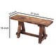 preview thumbnail 6 of 4, Wooden Garden Patio Bench With Retro Etching, Cappuccino Brown