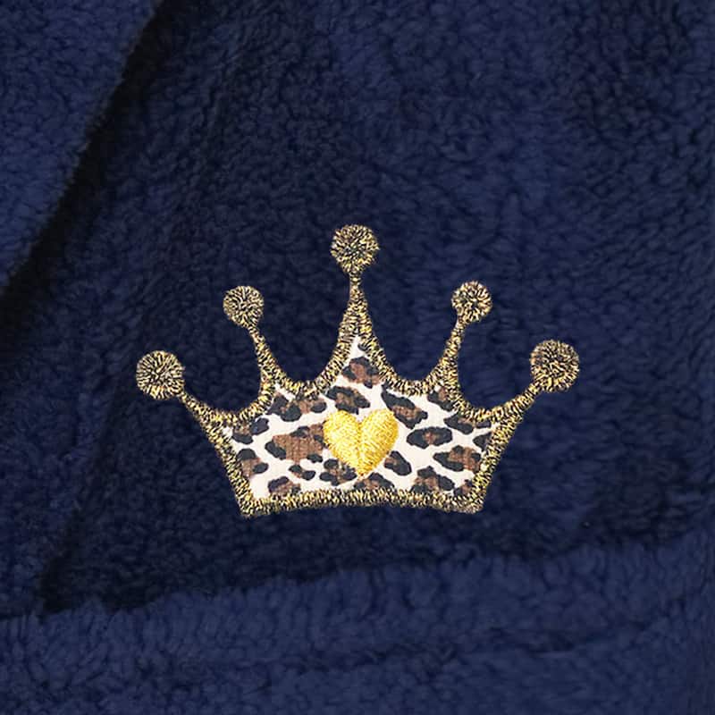 Sweet Kids 100% Polyester SUPER PLUSH Double Brushed Hooded Bathrobe - CHEETAH CROWN