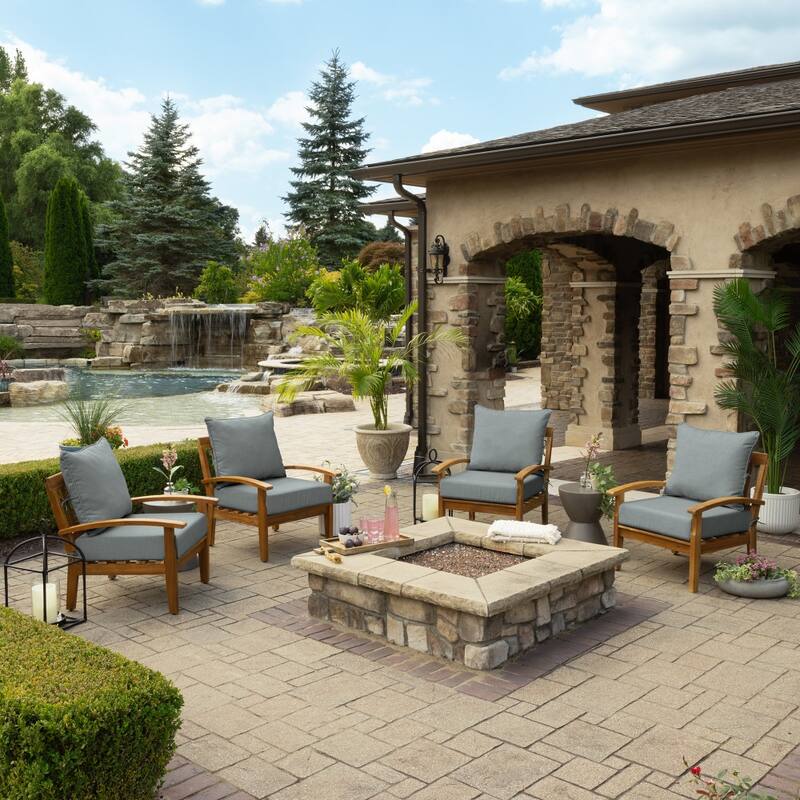 ARDEN Foam Outdoor Deep Seat Cushion Set, 24 x 24