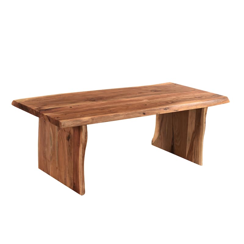 Sienna 2-piece Live Edge Solid Wood Living Room Table Set