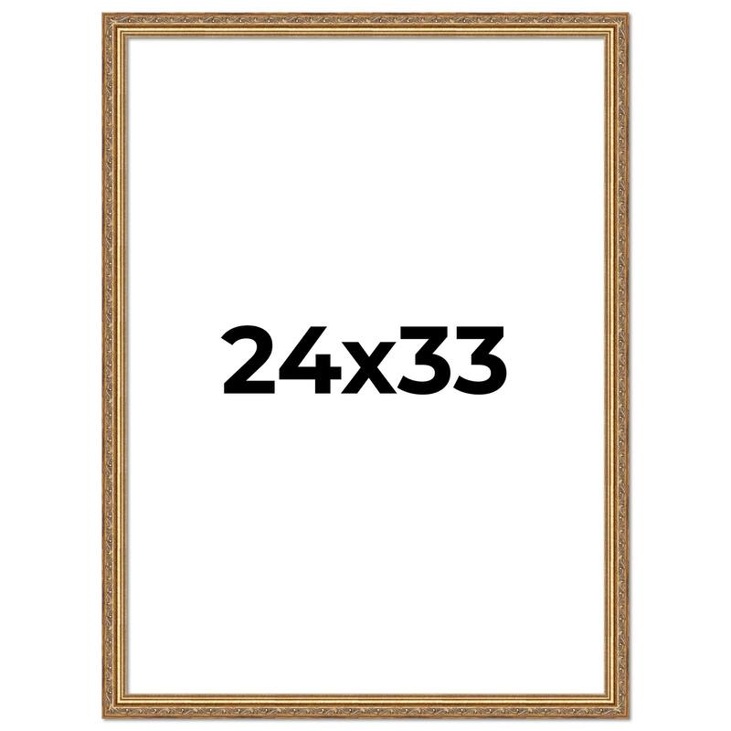 24x33 Frame Red Solid Wood Picture Frame Width 1.75 Inches | Interior Frame Depth 1 13/16 Inches