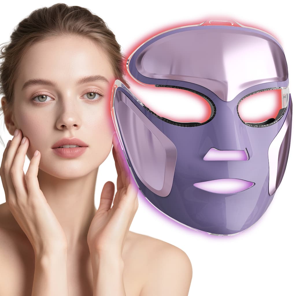 LED Face Mask Light Therapy, Electric Face Mask for Wrinkles & Acne Care