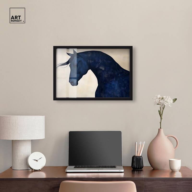 Blue Horse I Shadowbox by Art Remedy