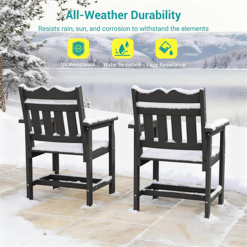 HIPS All-weather Outdoor Dining Chairs with 304 Hardware (Set of 2)