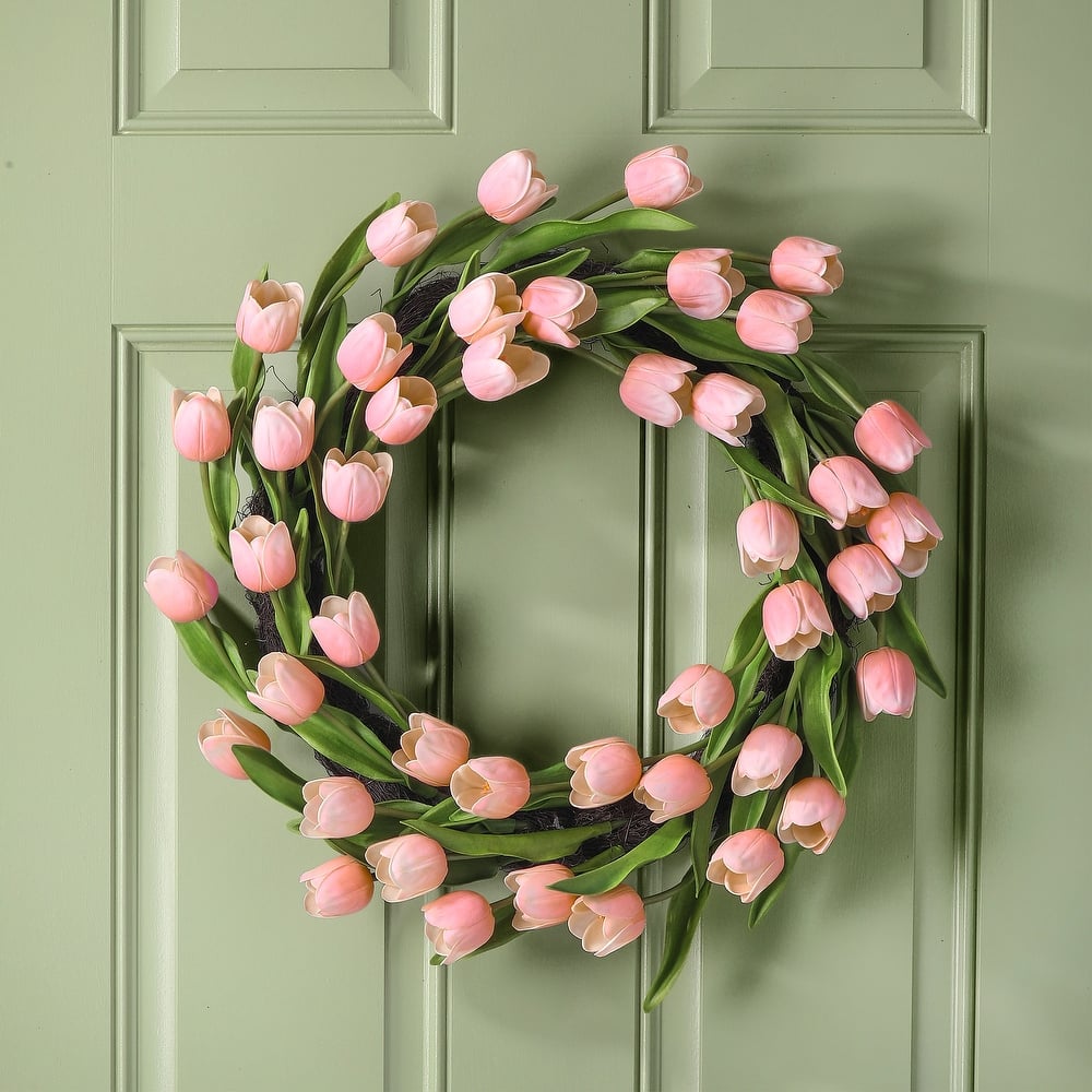 21" Pu Spring Tulip Wreath