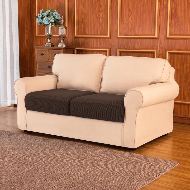 Subrtex 2-Piece Stretch Separate Sofa Cushion Cover Elastic Slipcover