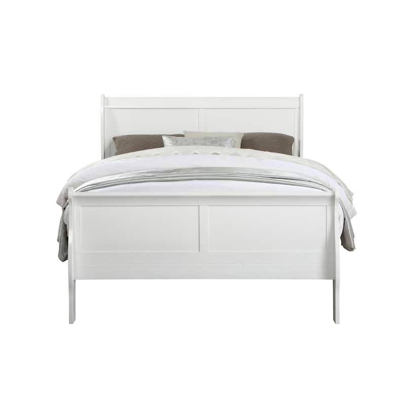 King Size Eastern Synthetic Wood 2-Piece Sleigh Bed Set with Nightstand